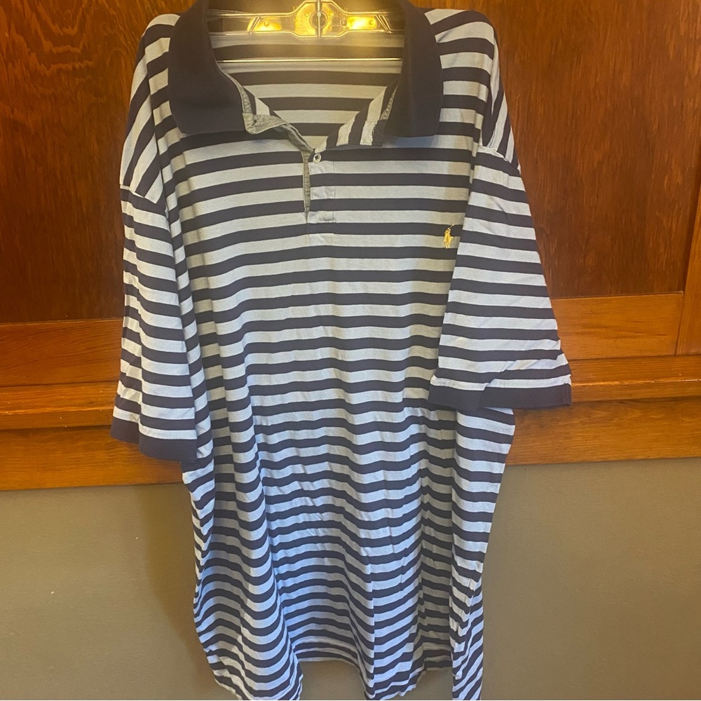 Ralph Lauren Polo Shirt in Navy and Light Blue